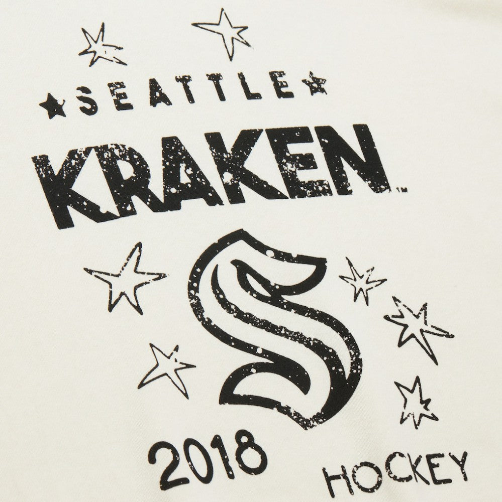 Seattle Kraken Mitchell & Ness Women's Logo 3.0 Pullover Sweatshirt - Cream - NHL 202122454