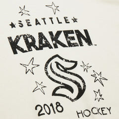 Seattle Kraken Mitchell & Ness Women's Logo 3.0 Pullover Sweatshirt - Cream - NHL 202122454