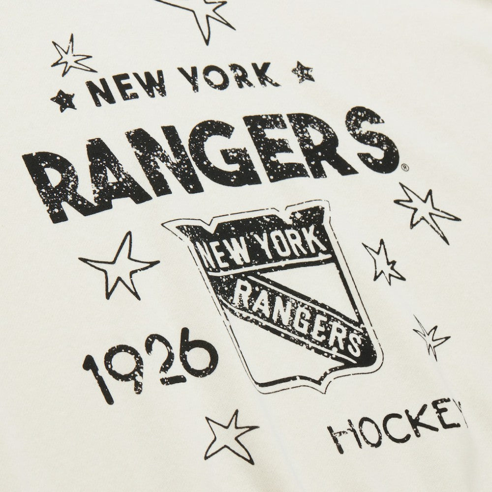 New York Rangers Mitchell & Ness Women's Logo 3.0 Pullover Sweatshirt - Cream - NHL 202122455