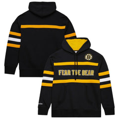 Boston Bruins Mitchell & Ness Head Coach Slogan Pullover Hoodie - Black - NHL 202122463
