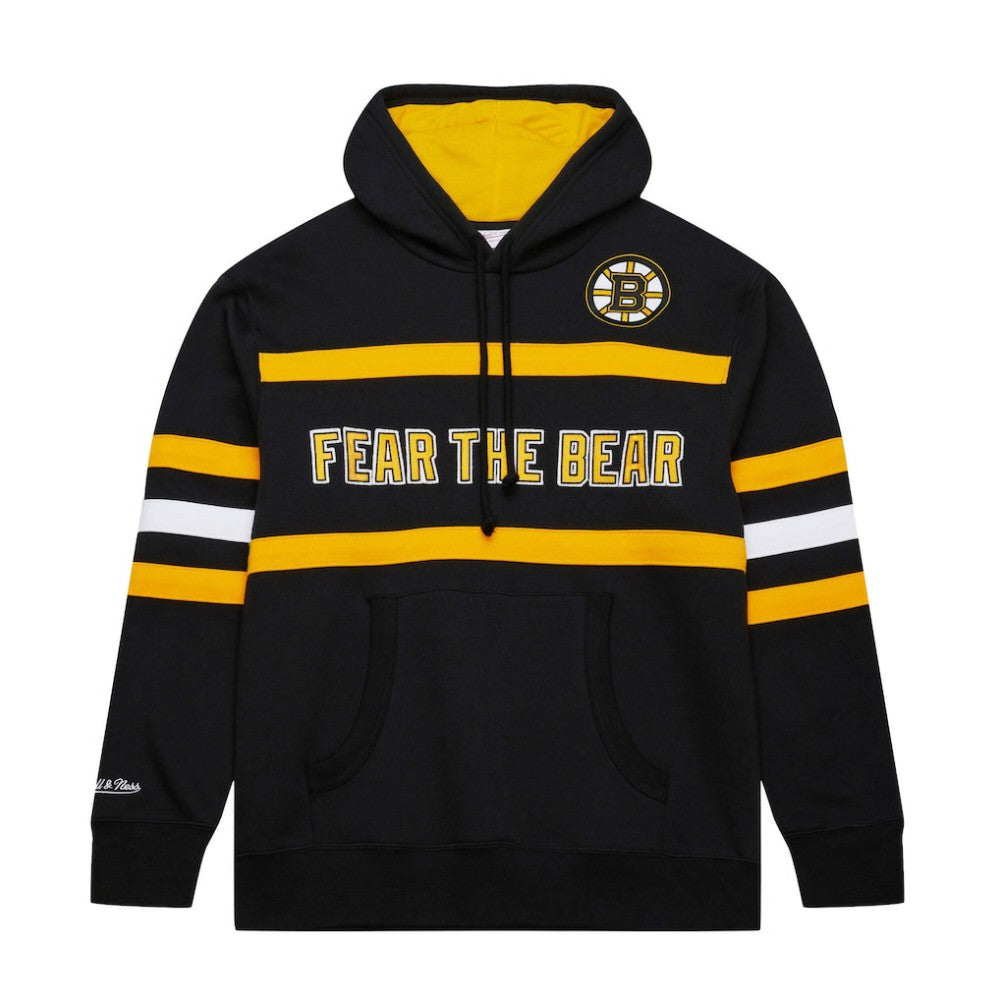Boston Bruins Mitchell & Ness Head Coach Slogan Pullover Hoodie - Black - NHL 202122463