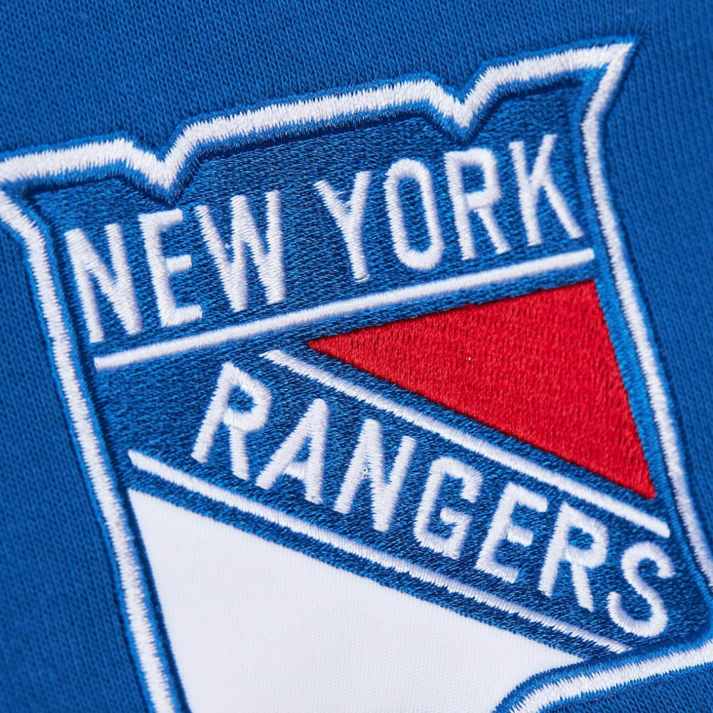 New York Rangers Mitchell & Ness Head Coach Slogan Pullover Hoodie - Blue - NHL 202122464