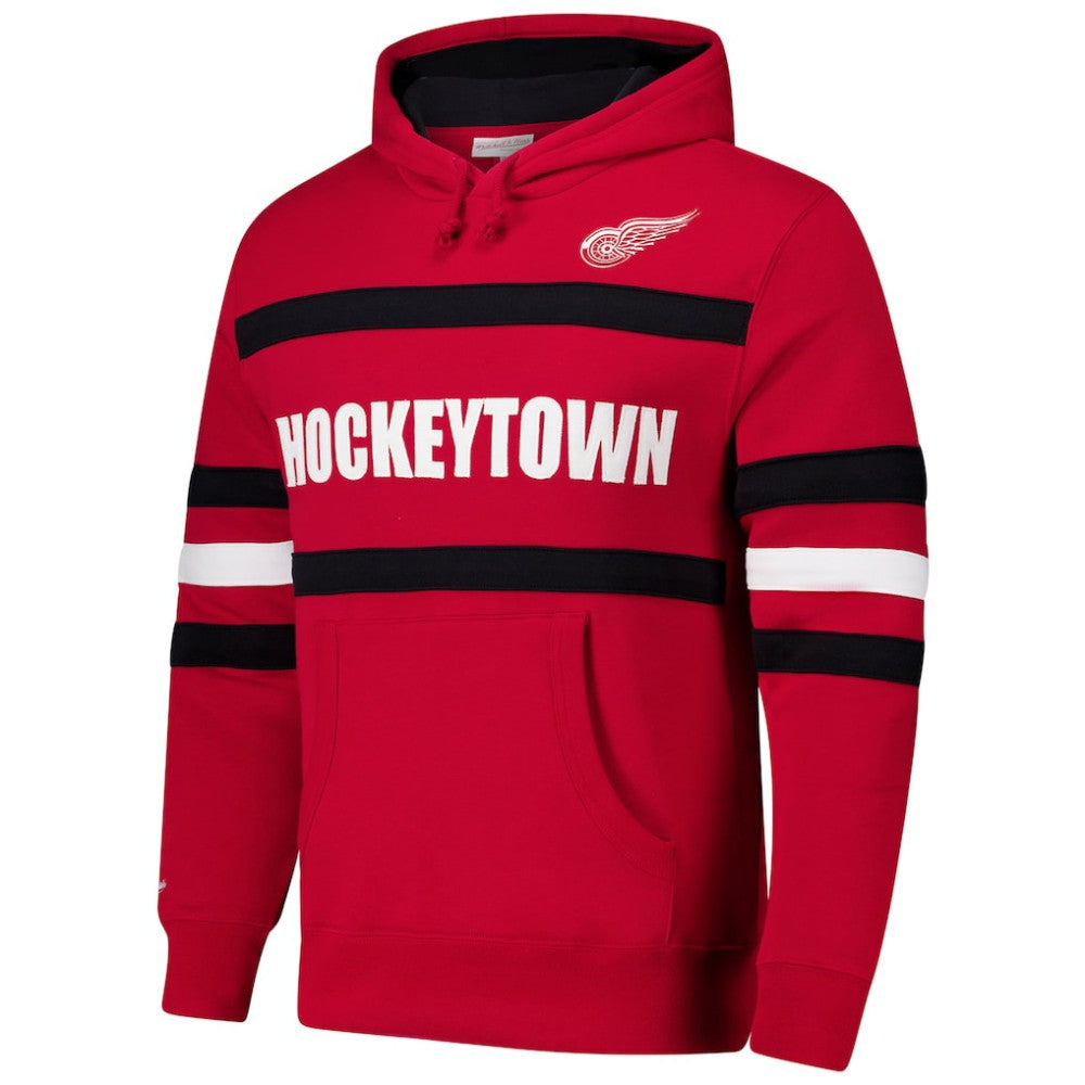 Detroit Red Wings Mitchell & Ness Head Coach Slogan Pullover Hoodie - Red - NHL 202122465