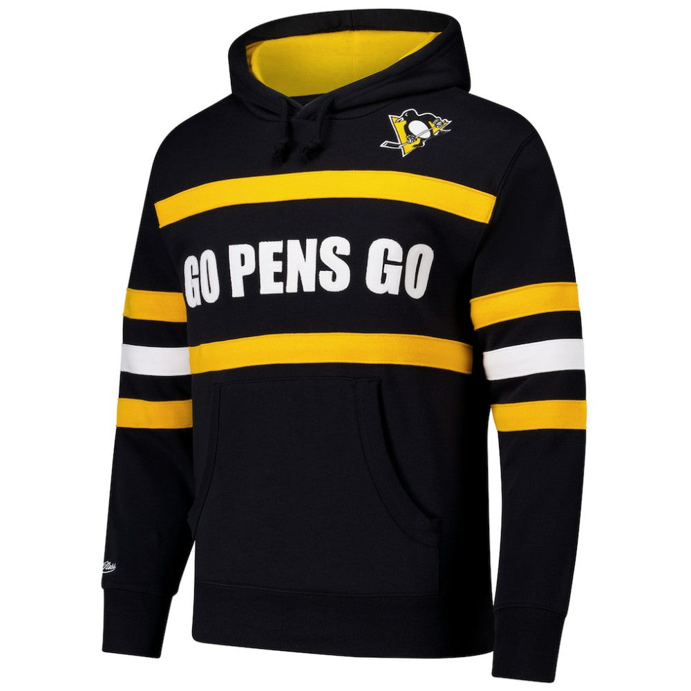 Pittsburgh Penguins Mitchell & Ness Head Coach Slogan Pullover Hoodie - Black - NHL 202122466