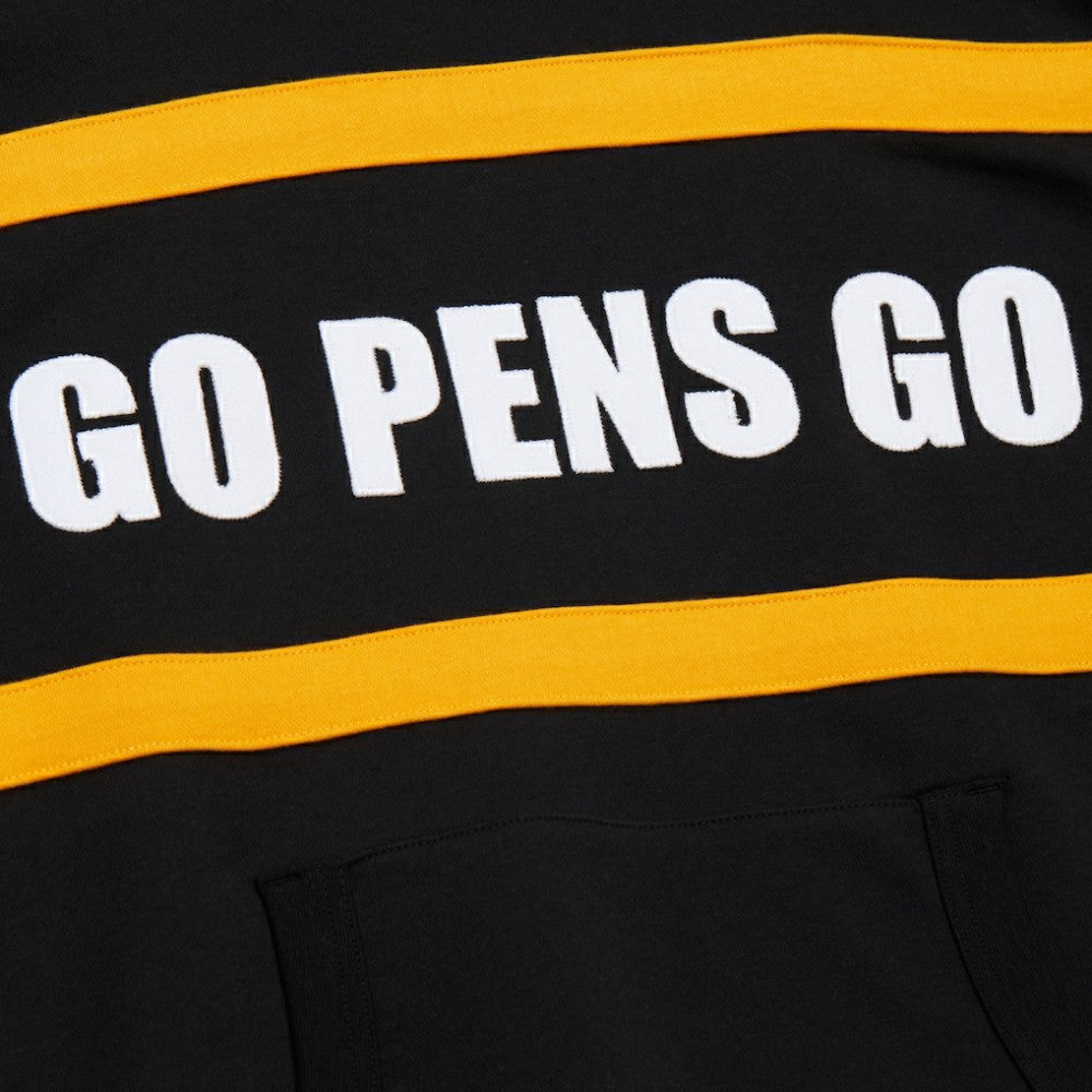 Pittsburgh Penguins Mitchell & Ness Head Coach Slogan Pullover Hoodie - Black - NHL 202122466