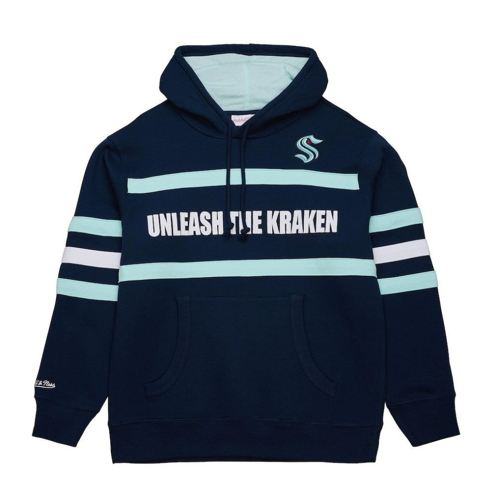Seattle Kraken Mitchell & Ness Head Coach Slogan Pullover Hoodie - Navy - NHL 202122467