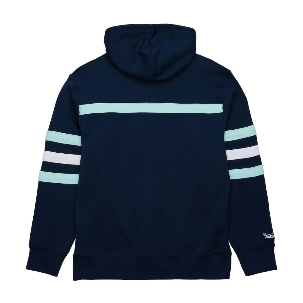 Seattle Kraken Mitchell & Ness Head Coach Slogan Pullover Hoodie - Navy - NHL 202122467