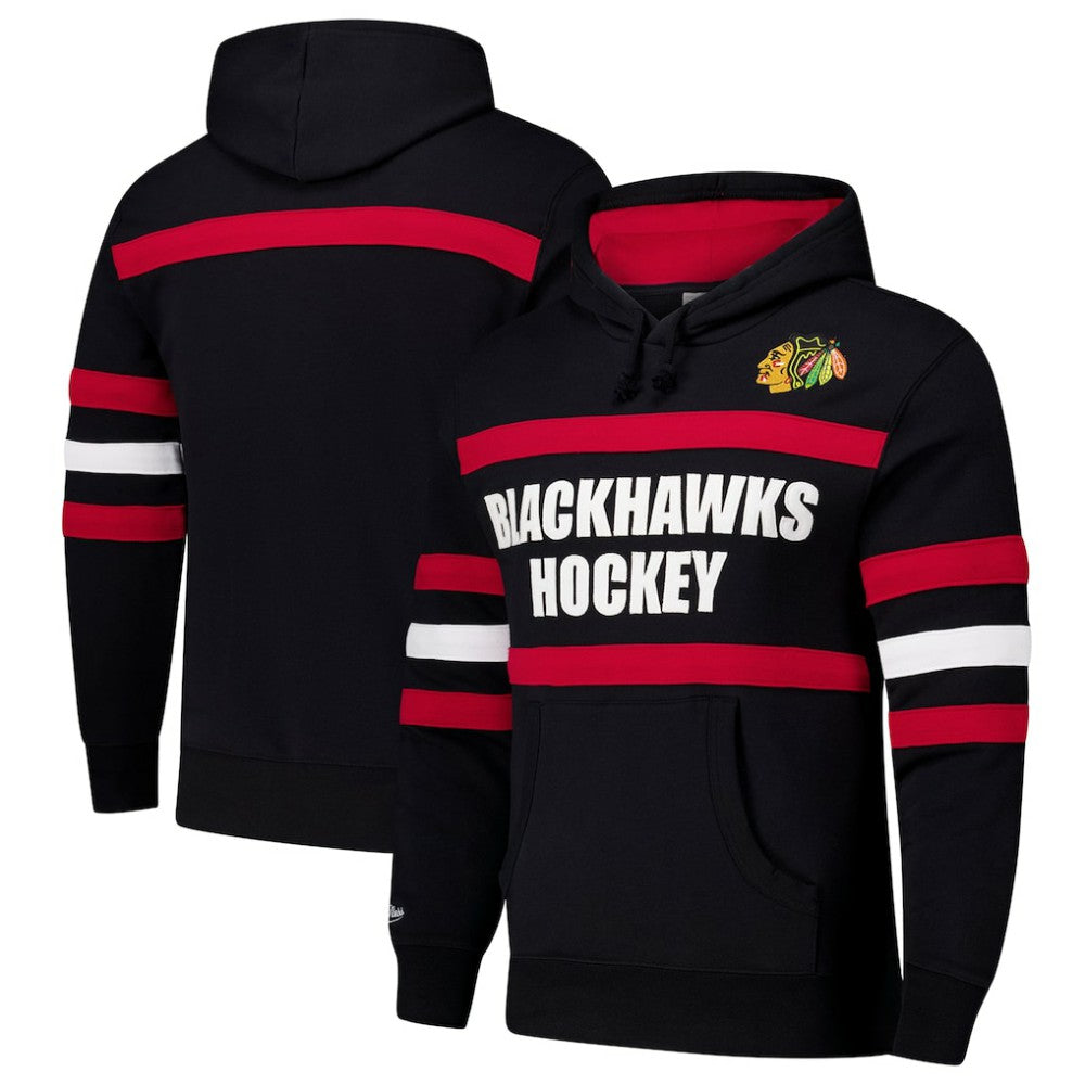 Chicago Blackhawks Mitchell & Ness Head Coach Slogan Pullover Hoodie - Black - NHL 202122468
