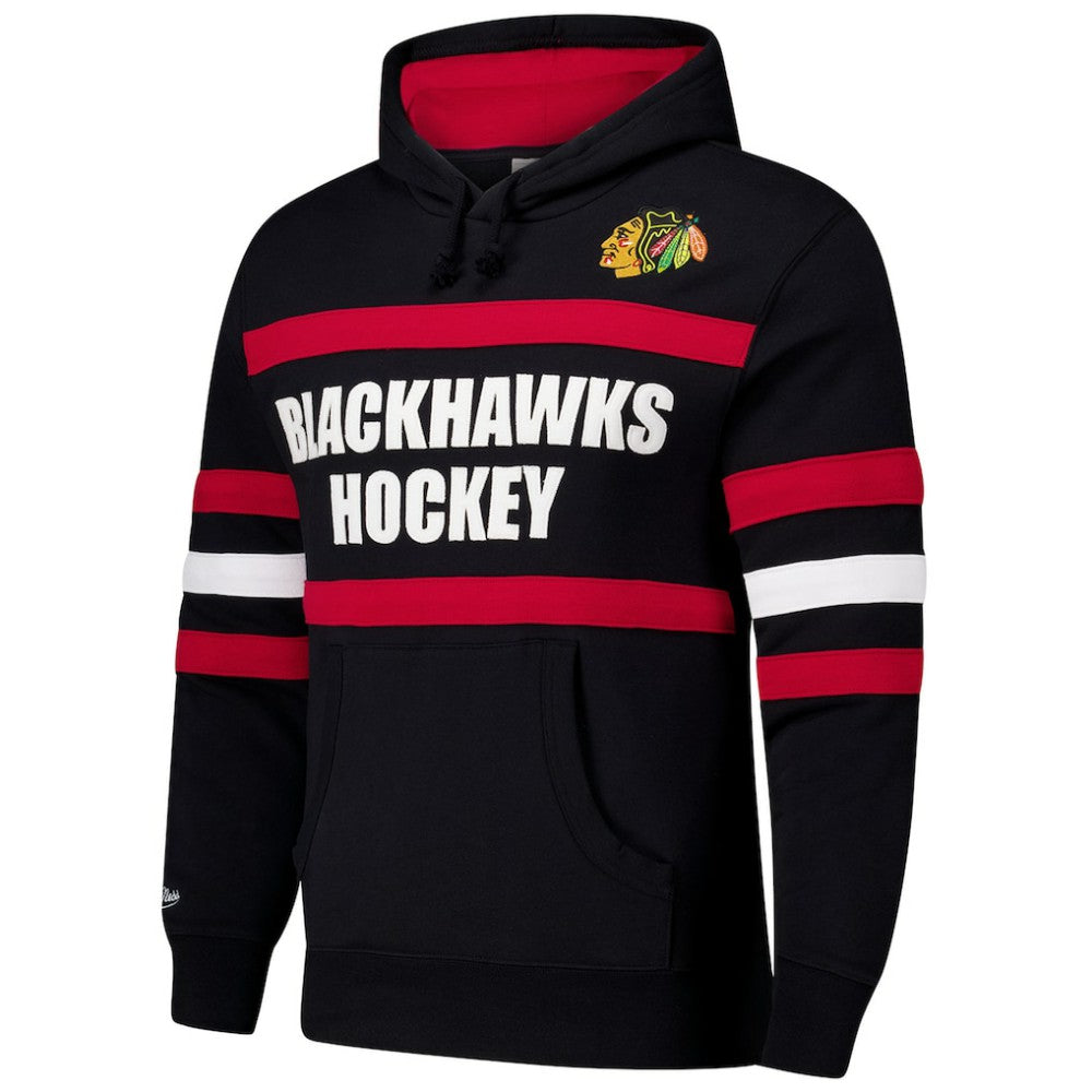 Chicago Blackhawks Mitchell & Ness Head Coach Slogan Pullover Hoodie - Black - NHL 202122468