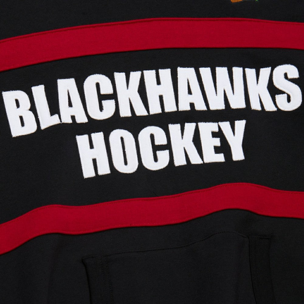 Chicago Blackhawks Mitchell & Ness Head Coach Slogan Pullover Hoodie - Black - NHL 202122468