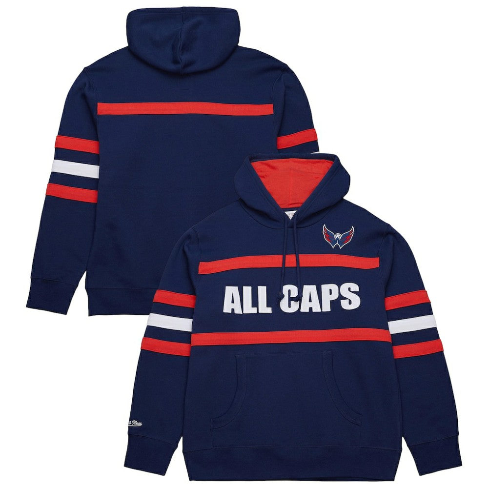 Washington Capitals Mitchell & Ness Head Coach Slogan Pullover Hoodie - Navy - NHL 202122469