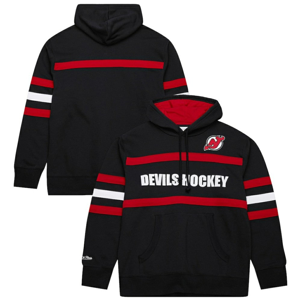 New Jersey Devils Mitchell & Ness Head Coach Slogan Pullover Hoodie - Black - NHL 202122470