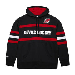 New Jersey Devils Mitchell & Ness Head Coach Slogan Pullover Hoodie - Black - NHL 202122470