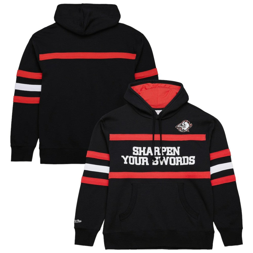 Buffalo Sabres Mitchell & Ness Head Coach Slogan Pullover Hoodie - Black - NHL 202122473