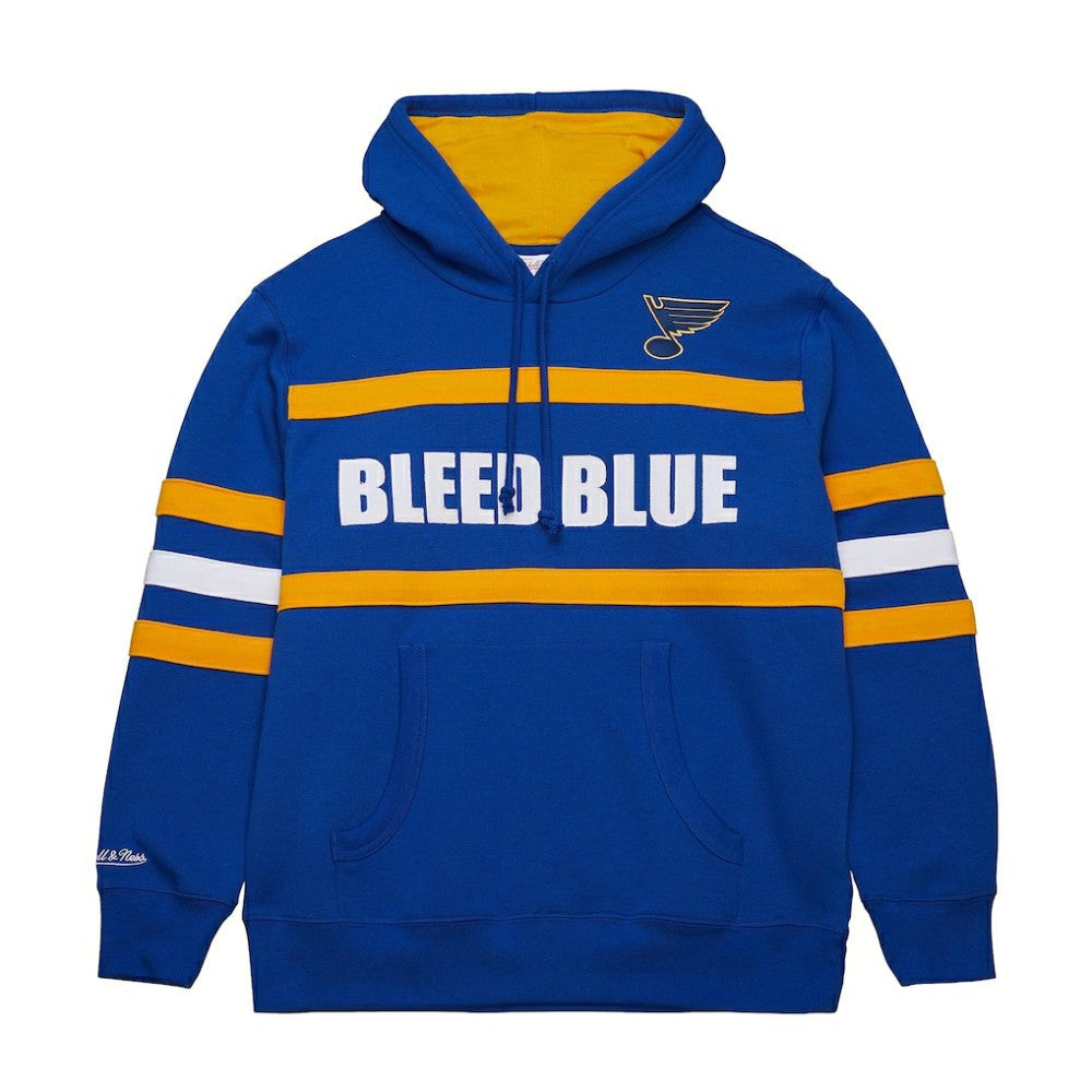 St. Louis Blues Mitchell & Ness Head Coach Slogan Pullover Hoodie - Blue - NHL 202122474