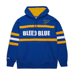 St. Louis Blues Mitchell & Ness Head Coach Slogan Pullover Hoodie - Blue - NHL 202122474