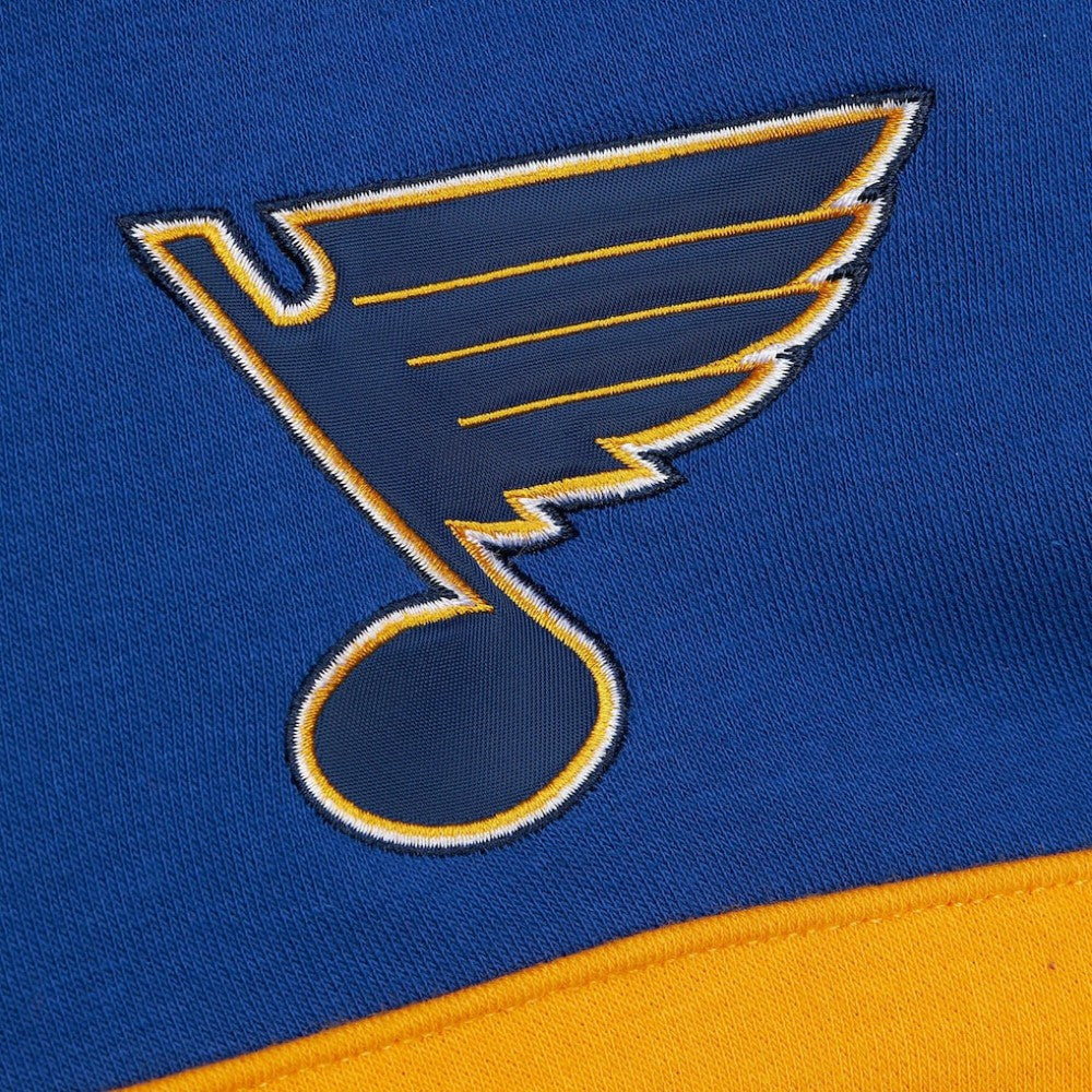 St. Louis Blues Mitchell & Ness Head Coach Slogan Pullover Hoodie - Blue - NHL 202122474