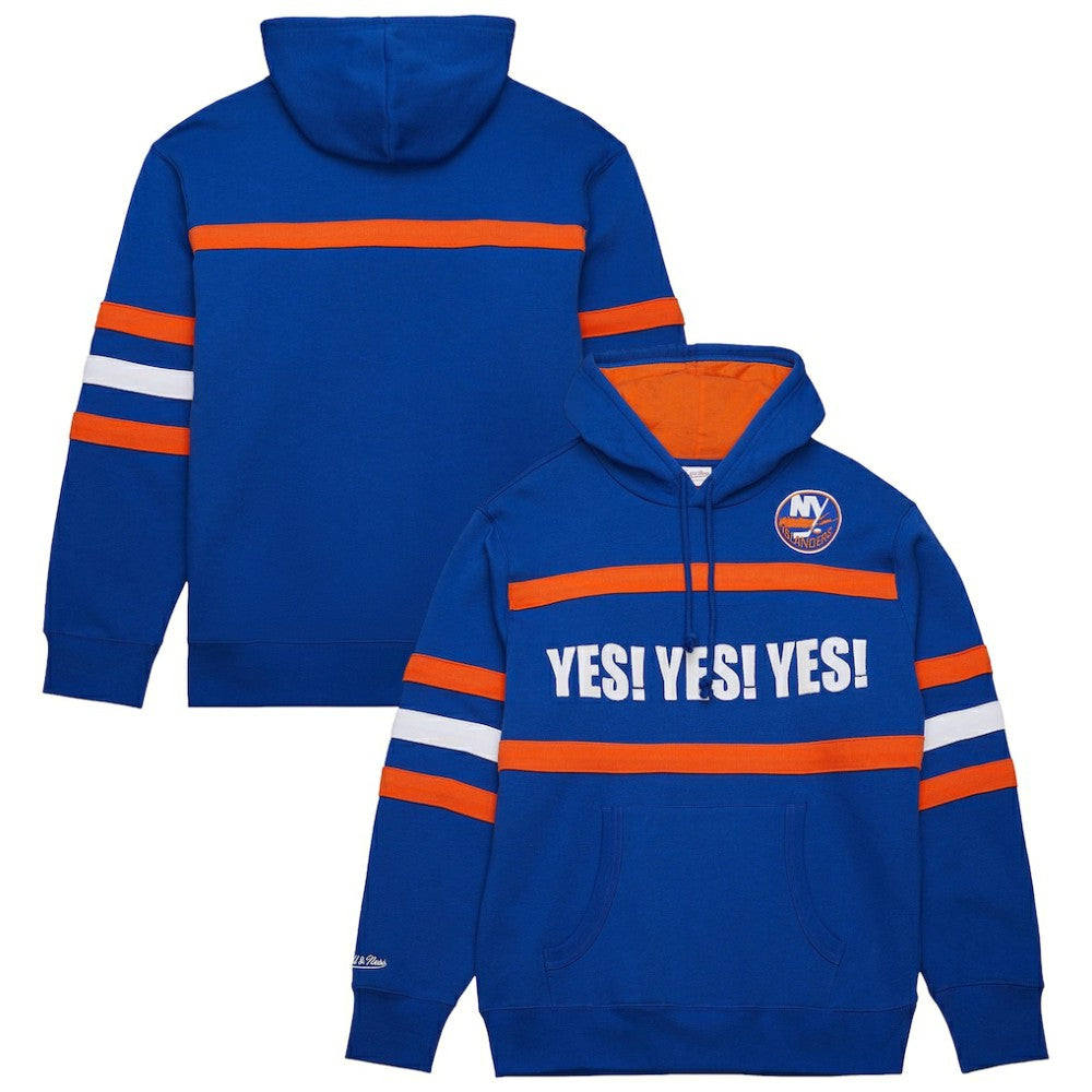 New York Islanders Mitchell & Ness Head Coach Slogan Pullover Hoodie - Royal - NHL 202122475