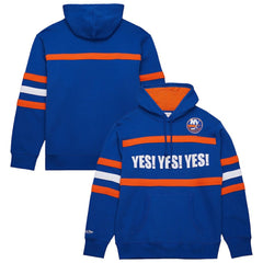 New York Islanders Mitchell & Ness Head Coach Slogan Pullover Hoodie - Royal - NHL 202122475