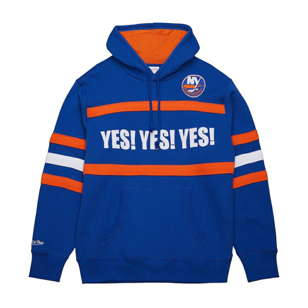 New York Islanders Mitchell & Ness Head Coach Slogan Pullover Hoodie - Royal - NHL 202122475
