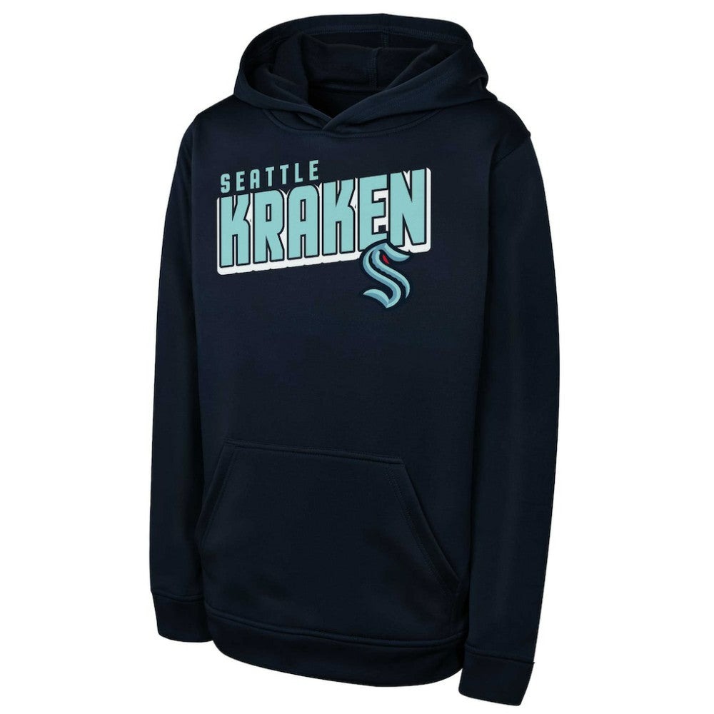 Seattle Kraken Youth Cyber Punk Performance Hoodie - Deep Sea Blue - NHL 202122519