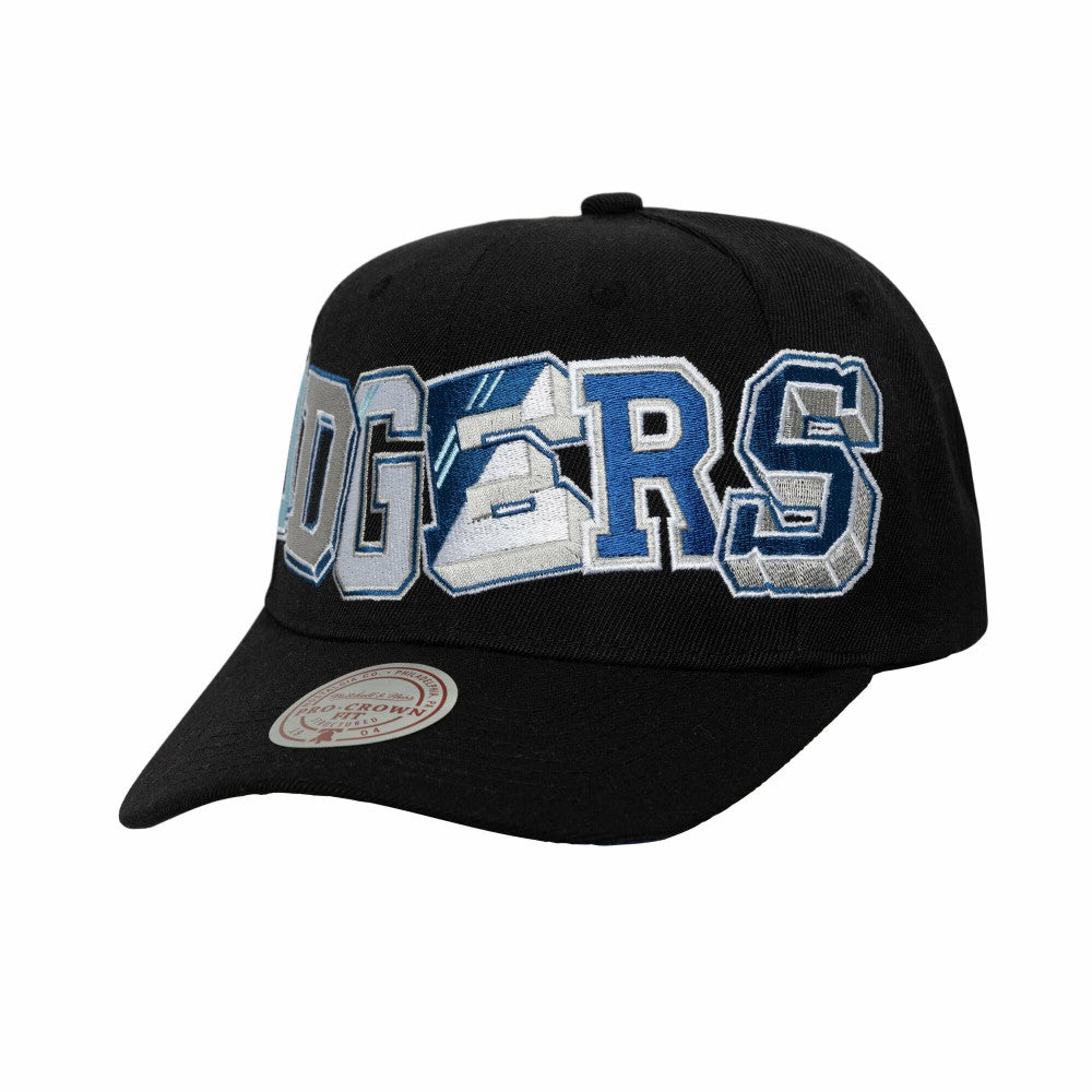 Los Angeles Dodgers Mitchell & Ness Hyper Type Pro Crown Snapback Hat - Black - Mitchell & Ness on Sale