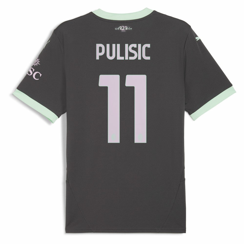 Christian Pulisic AC Milan 2024/25 Third Replica Player Jersey Charcoal - Puma outlet