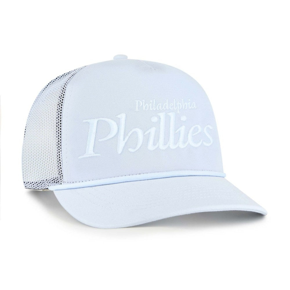Philadelphia Phillies '47 Foundation Script Hitch Adjustable Trucker Hat - Light Blue - 47 brand on Sale