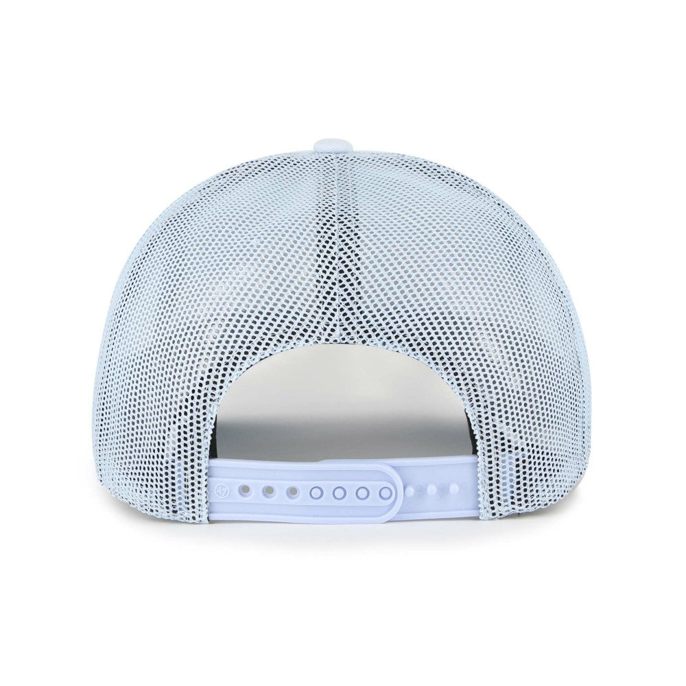 Miami Marlins '47 Foundation Script Hitch Adjustable Trucker Hat - Light Blue - 47 brand Lifestyle