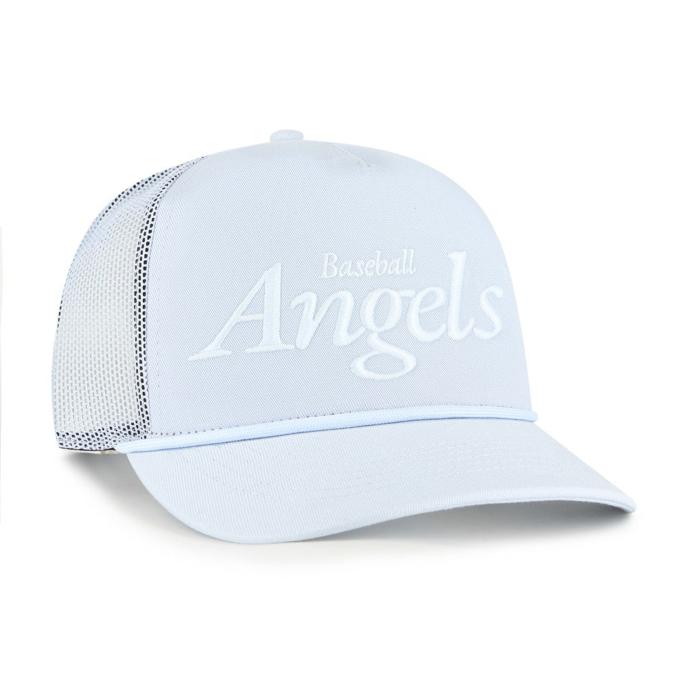 Los Angeles Angels '47 Foundation Script Hitch Adjustable Trucker Hat - Light Blue - 47 brand on Sale
