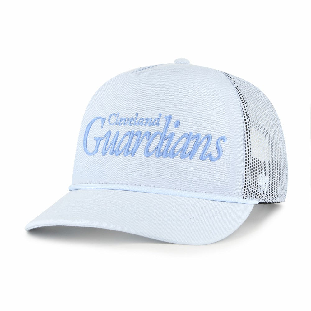 Cleveland Guardians '47 Foundation Script Hitch Adjustable Trucker Hat - Light Blue - 47 brand Discount