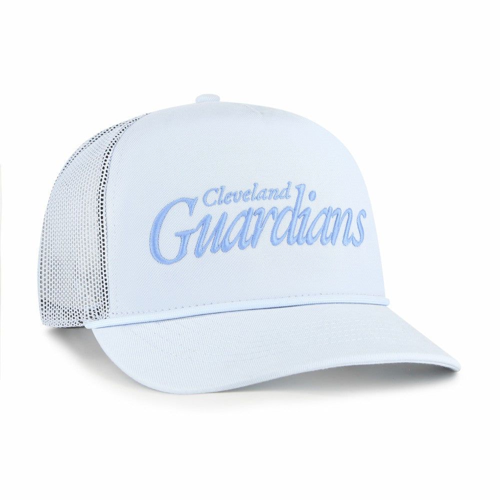 Cleveland Guardians '47 Foundation Script Hitch Adjustable Trucker Hat - Light Blue - 47 brand Discount