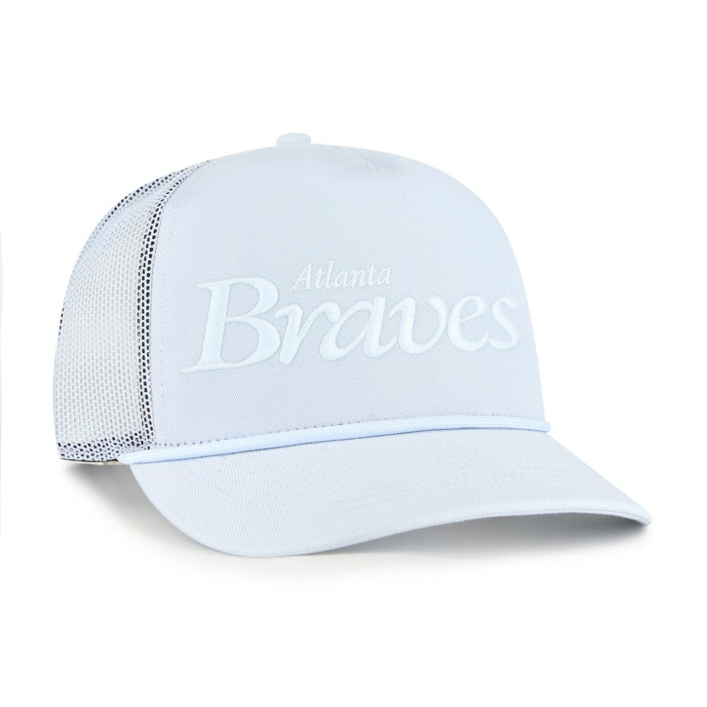 Atlanta Braves '47 Foundation Script Hitch Adjustable Trucker Hat - Light Blue - 47 brand Online