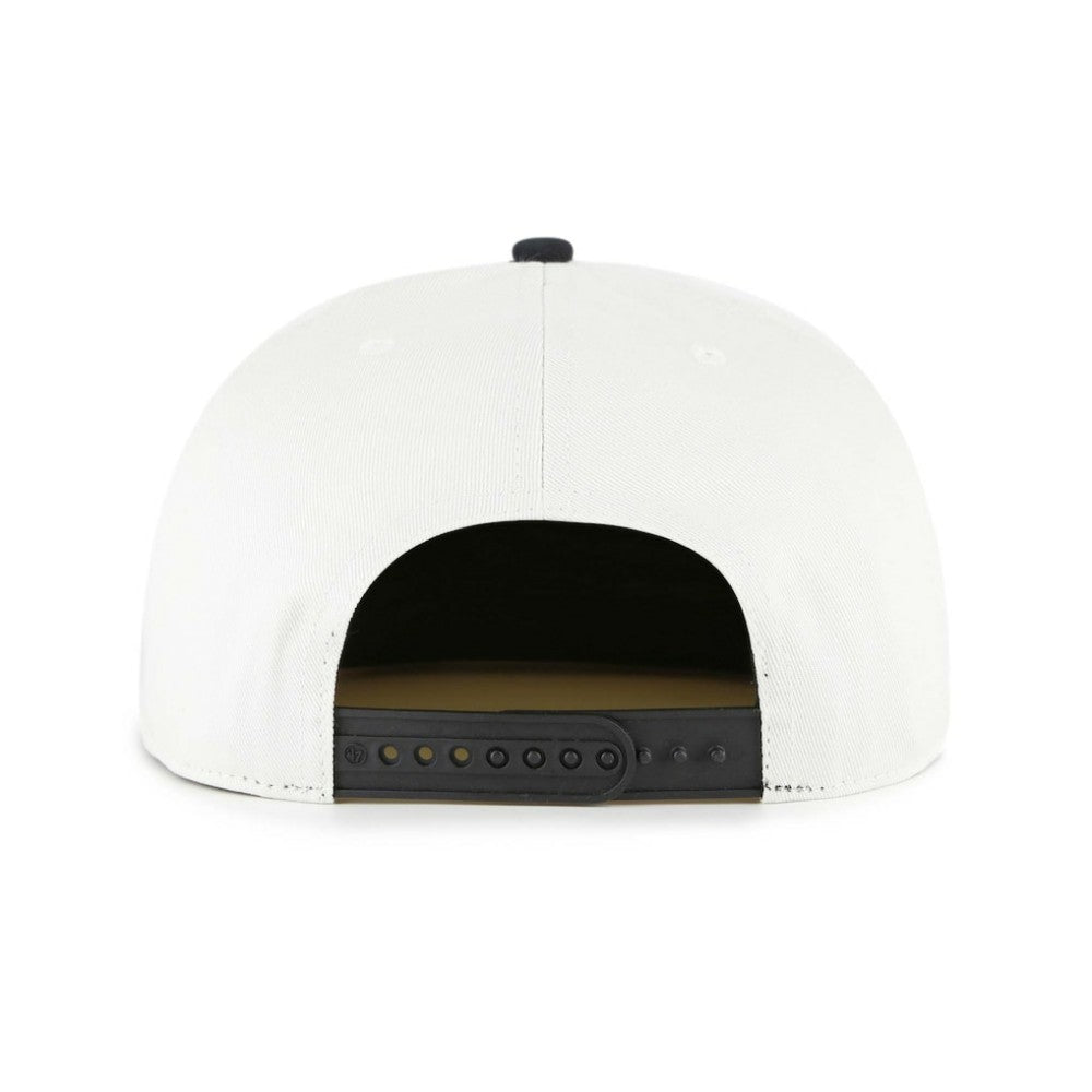Tampa Bay Rays '47 Foundation Captain Snapback Hat - White/Black - 47 brand Lifestyle