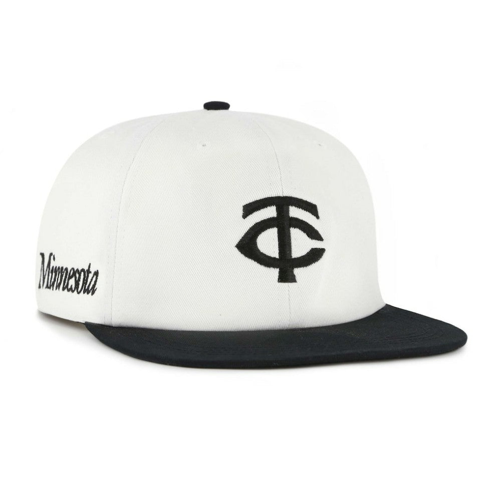 Minnesota Twins '47 Foundation Captain Snapback Hat - White/Black - 47 brand Sale