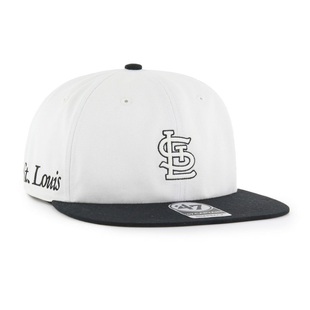 St. Louis Cardinals '47 Foundation Captain Snapback Hat - White/Black - 47 brand Online