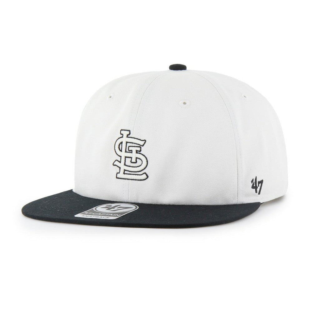 St. Louis Cardinals '47 Foundation Captain Snapback Hat - White/Black - 47 brand Online