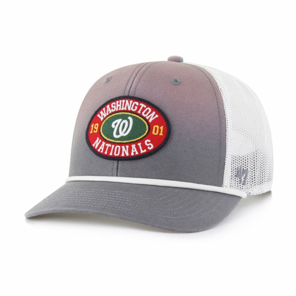 Washington Nationals '47 Tide Sweep Rope Trucker Adjustable Hat - Gray/White - 47 brand on Sale