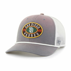 San Diego Padres '47 Tide Sweep Rope Trucker Adjustable Hat - Gray/White - 47 brand Lifestyle