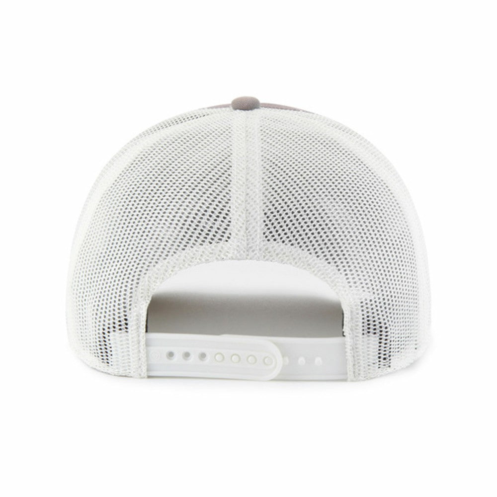 Los Angeles Angels '47 Tide Sweep Rope Trucker Adjustable Hat - Gray/White - 47 brand Lifestyle