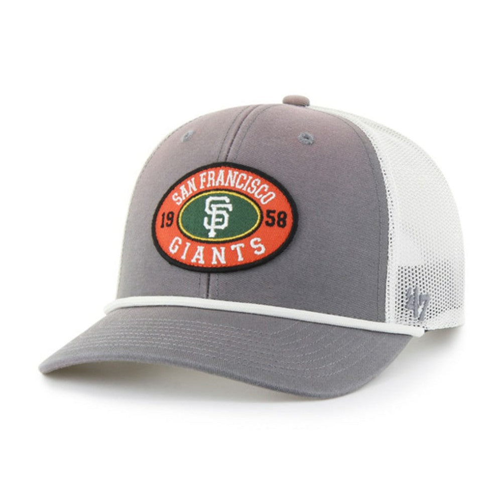 San Francisco Giants '47 Tide Sweep Rope Trucker Adjustable Hat - Gray/White - 47 brand Sale