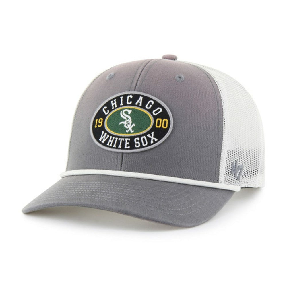 Chicago White Sox '47 Tide Sweep Rope Trucker Adjustable Hat - Gray/White - 47 brand Sale