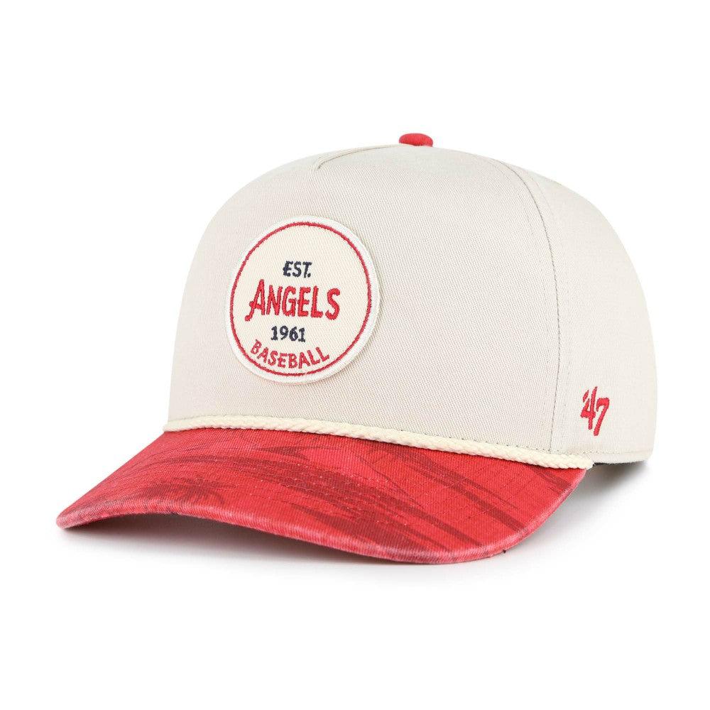 Los Angeles Angels '47 Fiji Rope Hitch Adjustable Hat - Cream/Red - 47 brand Online