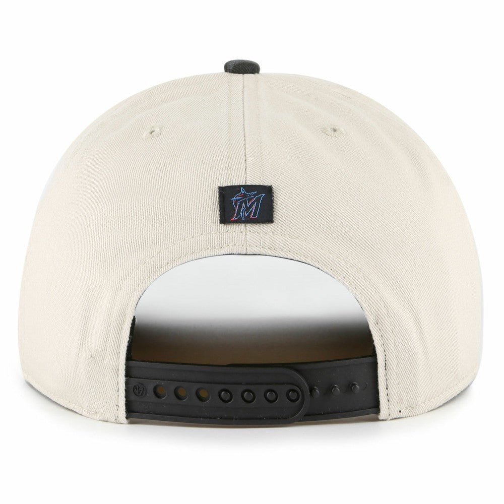 Miami Marlins '47 Fiji Rope Hitch Adjustable Hat - Cream/Black - 47 brand Sale