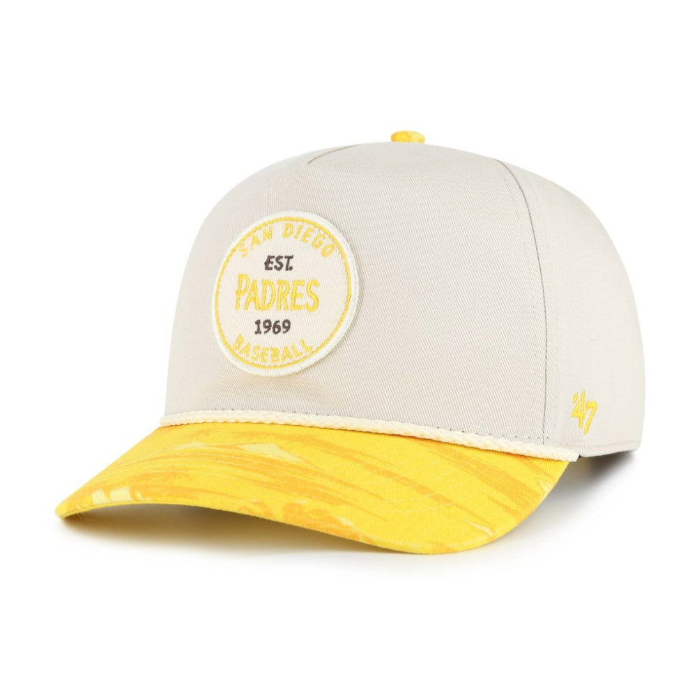 San Diego Padres '47 Fiji Rope Hitch Adjustable Hat - Cream/Gold - 47 brand Discount