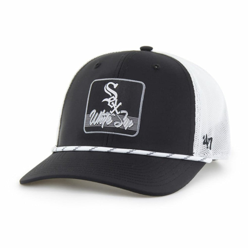 Chicago White Sox '47 Scratch Adjustable Trucker Hat - Black/White - 47 brand Sale