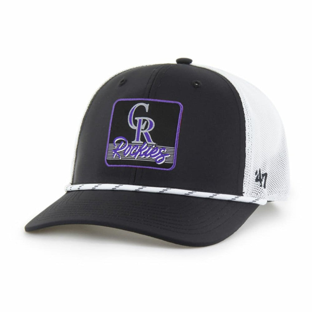 Colorado Rockies '47 Scratch Adjustable Trucker Hat - Black/White - 47 brand on Sale
