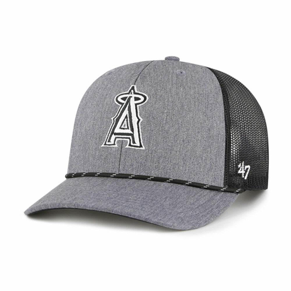 Los Angeles Angels '47 Carbon Rope Trucker Adjustable Hat - Charcoal - 47 brand Sale