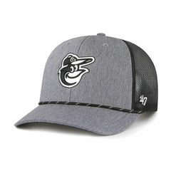 Baltimore Orioles '47 Carbon Rope Trucker Adjustable Hat - Charcoal - 47 brand Discount