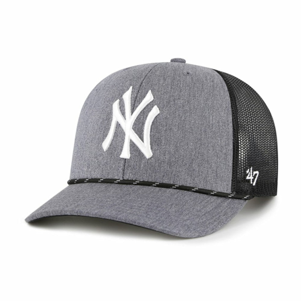 New York Yankees '47 Carbon Rope Trucker Adjustable Hat - Charcoal - 47 brand Online